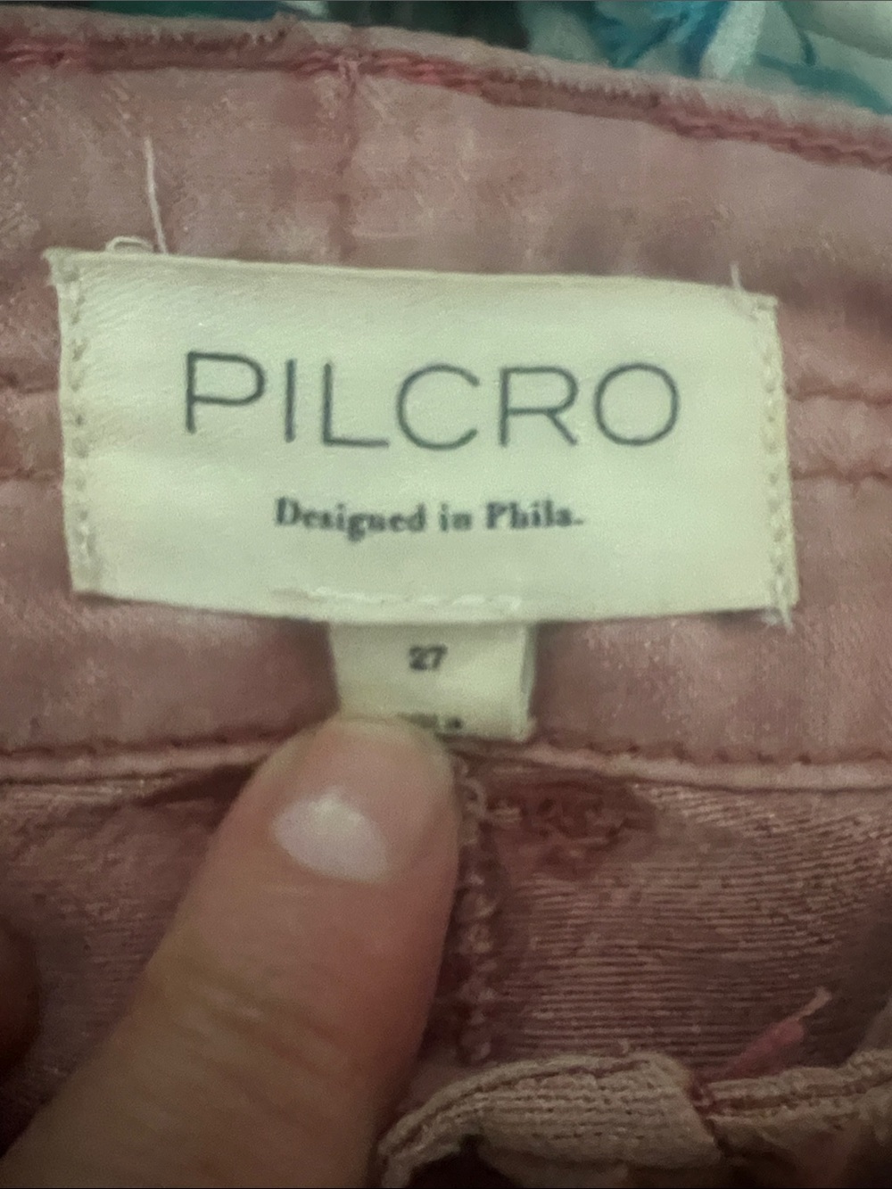 Pilcro/Anthropologie linen blend Rose Pink Denim Pants with - Picture 2 of 13
